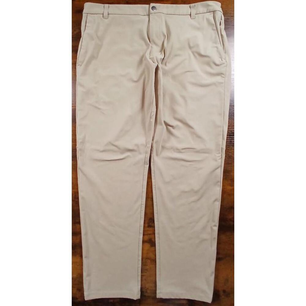 Lululemon ABC Commission Pants Men's‎ 36 Beige Chino Preppy Warpstreme